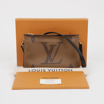 LOUIS VUITTON ダブル ジップ ポーチ ミニ リバース モノグラム ショルダーバッグ 159884830 [P]