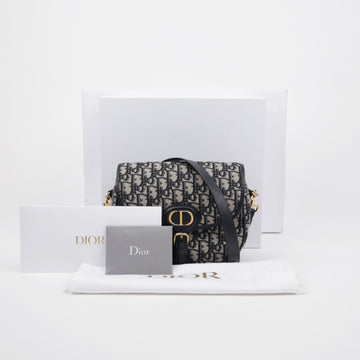 DIOR Oblique Jacquard Schulter Crossbody Tasche Blau 160075239 [P]