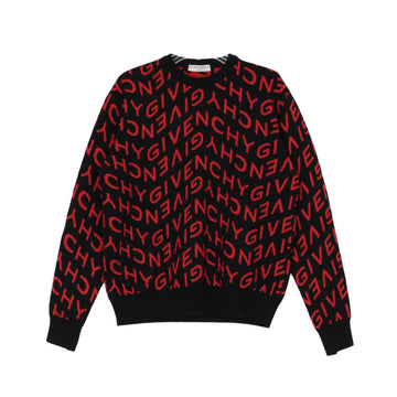 Givenchy Black Red Logo Knit 160108770 [P]