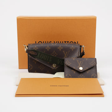 Louis Vuitton Felicie Strap and Go Monogram Canvas Crossbody Bag Khaki Green 160154517 [P]