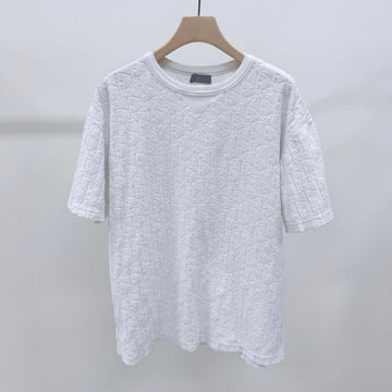DIOR オブリーク テリー コットン 半袖 Tシャツ ホワイト 160339480 [P]