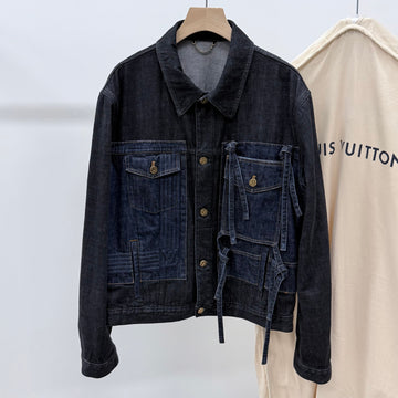 Louis Vuitton Karakoram Denim Black Jacket 56 160339888 [P]