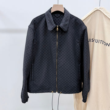 LOUIS VUITTON モノグラムコットンブレンドジャケット黒 54 160339948 [P]