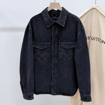 LOUIS VUITTON モノグラムデニムワークウェアシャツジャケット 2XL 160339962 [P]