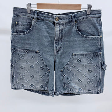 LOUIS VUITTON Monogram Carpenter Arbeitskleidung Denim Shorts 160339991 [P]