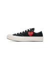COMME DES GARCONS Converse Chuck Taylor Low Top Schwarz mit Kleinem roten Herz 142602324 [P]