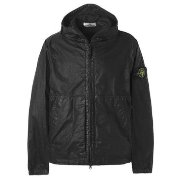 Stone Island Organic-Look Nylon Panama-TC Highneck Zip Hooded Jacket (L1S15 S0069 V0029) 160343963 [P]