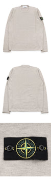 STONE ISLAND 男性用ワッペンパッチコットンニット(ベージュ) L1S15 5100052 S00B0 V009A 153364560 [P]