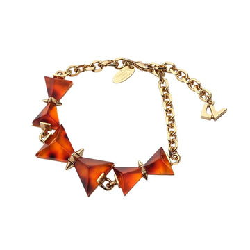 Louis Vuitton Spiky Bow Ribbon Motif Chain Bracelet 37745 160349227 [P]