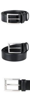 PRADA Herren Leder Gürtel mit Silber Schnalle (Schwarz) 2CC673 X72 F0002 152919977 [P]