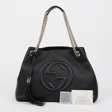 GUCCI Interlocking Soho Tassel Schultertasche Schwarz 159887298 [P]