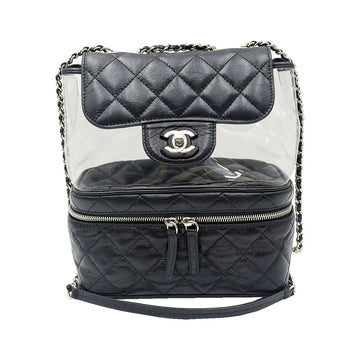 CHANEL Black Aquarium PVC Shoulder Bag (25 Series) 160361421 [P]