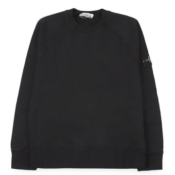 STONE ISLAND Cotton Fleece Oversized Sweatshirt mit Wappenpatch (Schwarz) L2S15 6100008 S0051 V0029 160354393 [P]