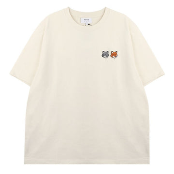 MAISON KITSUNE Comfort T-Shirt mit Doppel-Fuchs-Logo OM011CF-KJ7025-P702 156973137 [P]