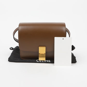 Celine Classic Box Small Leather Shoulder Bag Camel 160103659 [P]