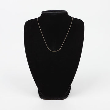 Tiffany & Co 18K T Smile Pendant Small Necklace Rose Gold 160205195 [P]