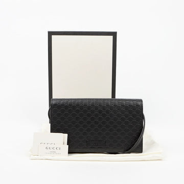 Gucci Microshima Mini Leather Crossbody Bag Black 160229645 [P]