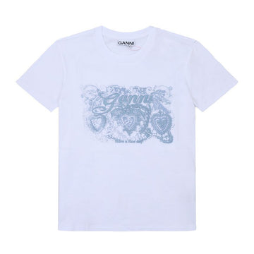 GANNI Damen T-Shirt mit kurzen Ärmeln 151056135 [P]