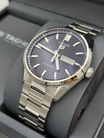 TAG HEUER Carrera Calibre 5 41mm blauer Zifferblatt 2023 Zustand S 160364326 [P]