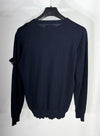 STONE ISLAND メンズ ワッペン パッチ ラウンド ウール ニット セーター ネイビー 7315526C4 V0020 149807320 [P]
