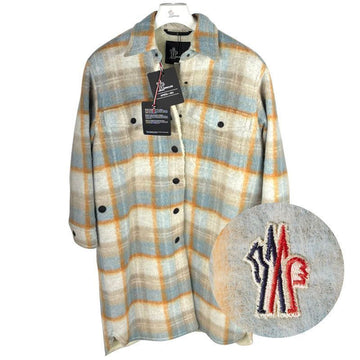 Moncler Womens Half-Length Check Wool Coat 1A00030 59909 F05 VANAY Authentic 100% 149704810 [P]
