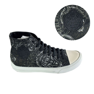 Berluti High-Top Canvas Sneakers Black 149643704 [P]