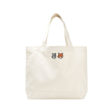 Maison Kitsune Double Fox Head Large Tote Bag Ecru MRUBT23WW0096-P700 158543392 [P]