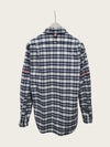 Thom Browne Navy White Arm Band Check Shirt 2 160365501 [P]