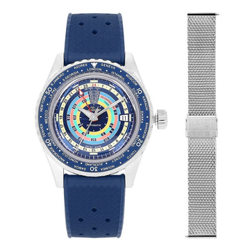 MIDO Ocean Star Decompression Worldtimer Men's Rubber Watch 160366164 [P]