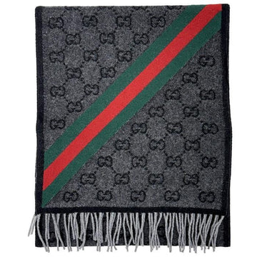 GUCCI 3G200 1466 / ニキ ウェブ ウール マフラー 160367424 [P]