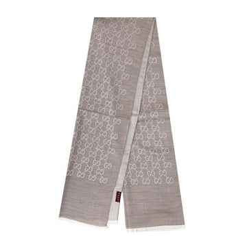 Gucci Jacquard Wool Silk Scarf Reversible 9500 160367434 [P]