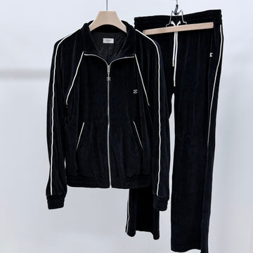 CELINE Triope Samt Trainingsjacke Set Schwarz 160369841 [P]