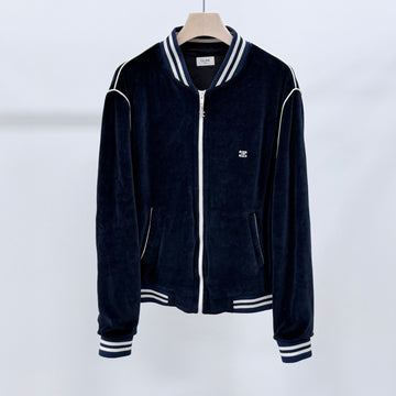CELINE Triofe Velvet Trainingsjacke Navy 160369850 [P]