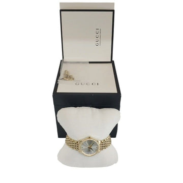 GUCCI Damen Quarz Uhr Rund Kombi YA1265021 Gold Metall 160384753 [P]