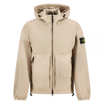 STONE ISLAND Organic-Look Nylon Panama-TC Highneck Zip Hooded Jacket 160387419 [P]