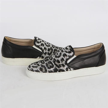 LE SILLA [Scratch] F17542 LEOPARD COUGAR Women's Crystal Slip-On 160401777 [P]