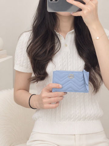 GUCCI GG Marmont Kartenetui Lichtblau 813353 160401884 [P]