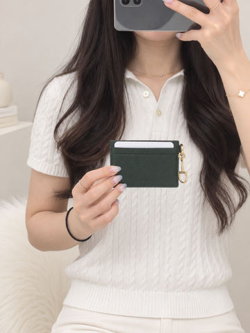 Gucci Half Horsebit Soft Grain Card Holder Green 855651 160401885 [P]