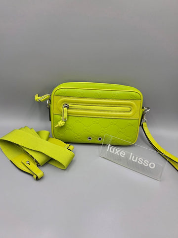 Gucci Edge Small Crossbody Bag Acid Green 834493 160401936 [P]