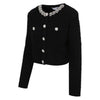 Self-Portrait Crystal Trim Black Cardigan 153577256 [P]