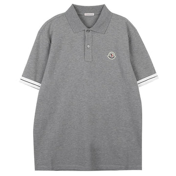 Moncler Logo Patch Cotton Pique Polo T-Shirt 156973195 [P]