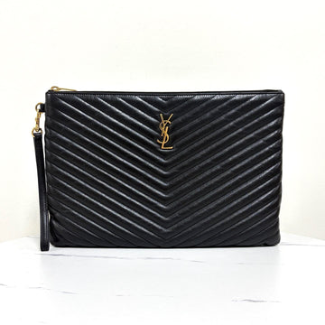 Saint Laurent Monogram Matelassé Clutch Bag Black (440222) 160403144 [P]