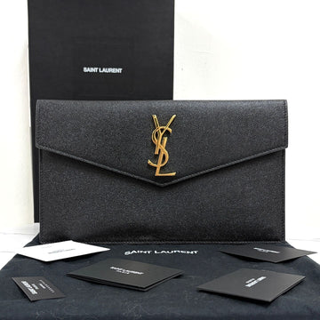 SAINT LAURENT アップタウン クラッチバッグ ブラック (565739) 160403606 [P]