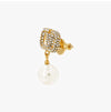 Valentino Garavani V Logo Pearl Drop Earrings 123914024 [P]