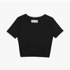 Marine Serre Contrast Ringer Crop T-shirt with Moon Logo 140682776 [P]