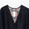 Burberry Reversible Fringe Checked Wool Cape 152309877 [P]