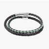 SALVATORE FERRAGAMO Armband Leder klein mit zweifarbigem Geflecht 157314636 [P]