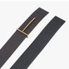 Tom Ford Slim Gold T Logo Buckle Reversible Men's Belt 158471459 [P]