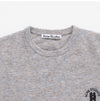 ACNE STUDIOS Pullover B60293 Lichtgrau Braun Melange mit gesticktem Logo 60431130 [P]