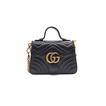 GUCCI GG Marmont Mini Top Handle Crossbody Bag (547260) 160411746 [P]